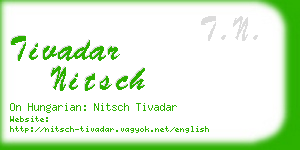 tivadar nitsch business card